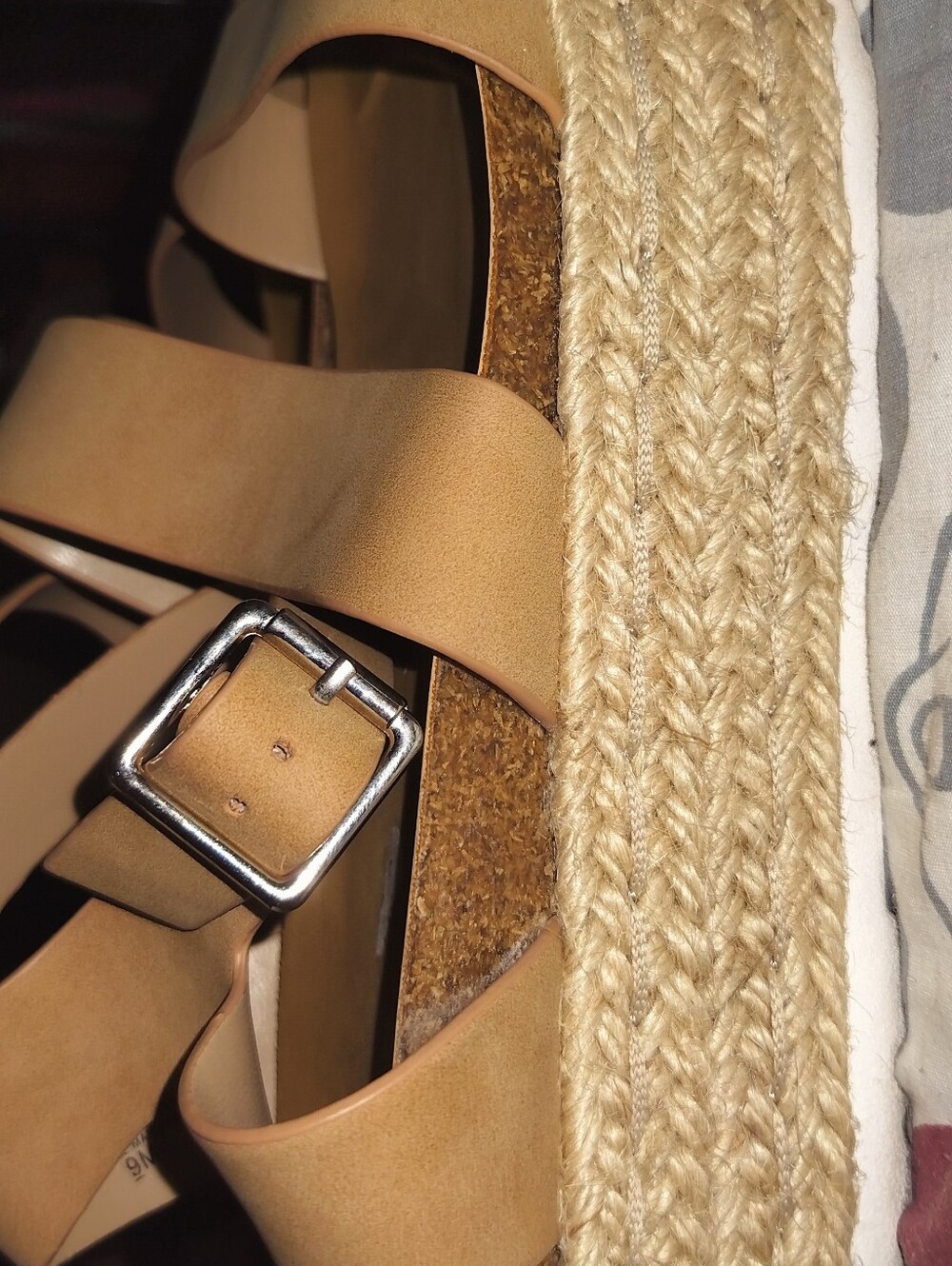 Women’s Tan Espadrille Platform Sandals - Casual Buckle Straps